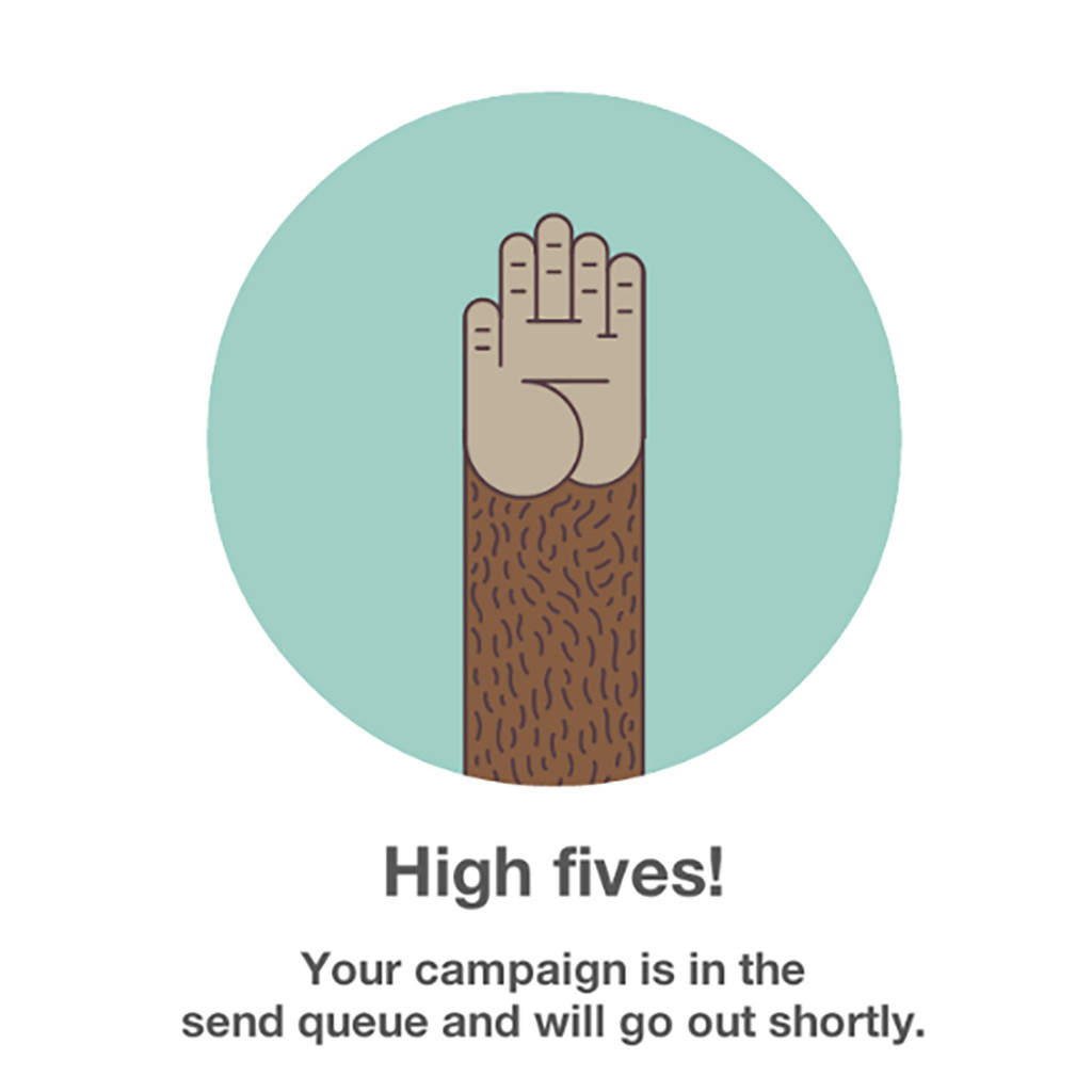 Schermata di Mailchimp invio newsletter